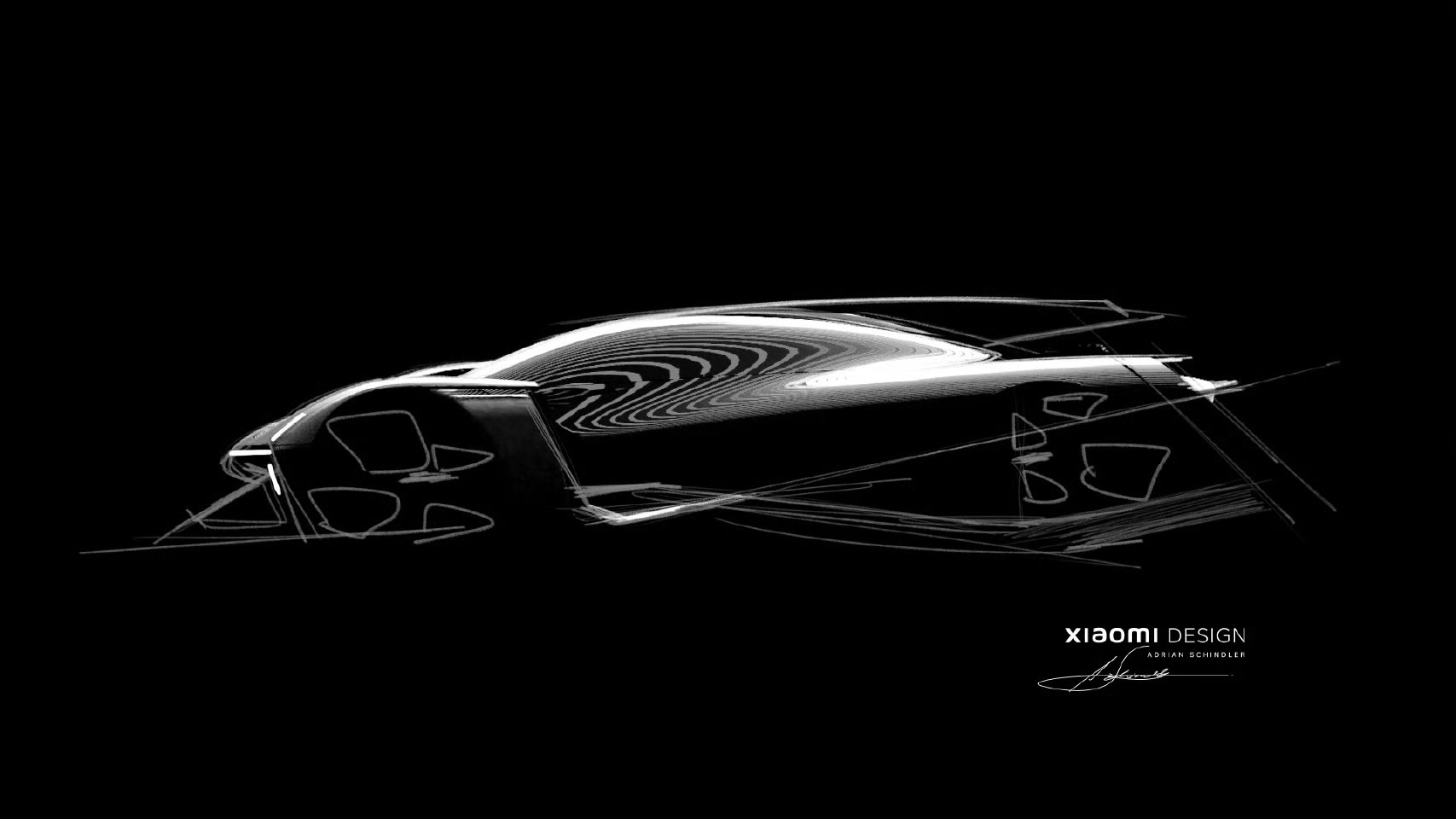 【#雷军分享设计师VGT跑车手稿#】发文：一组设计师VGT跑车手稿，感受一下小米