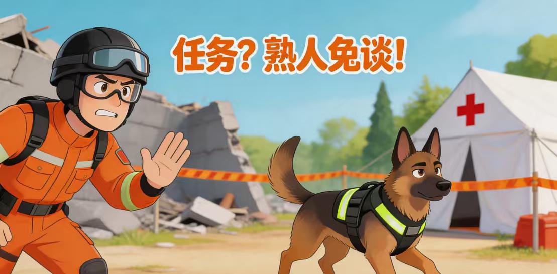 军犬救援演练发现“溺水者”是熟人，掉头就走！网友：这狗成精了
**“说好的生死救