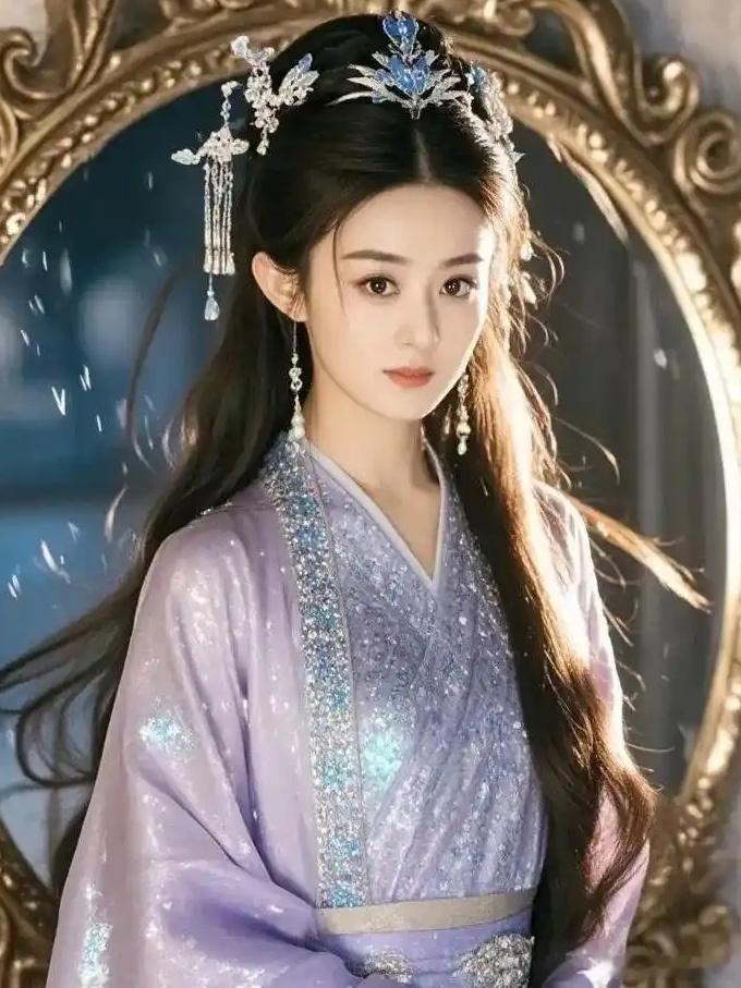 赵丽颖杀青照嫩成这样 《逍遥》杀青照中赵丽颖以玄黑袍、红瞳妆容搭配眉心朱砂亮相，