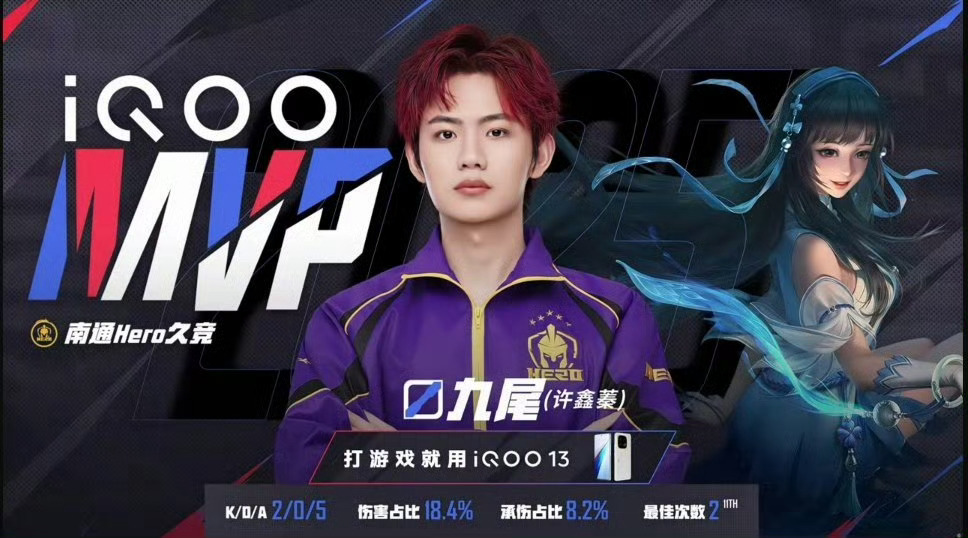 去年今日 九尾拿下二连MVP去到哪里都打的很好的宝宝