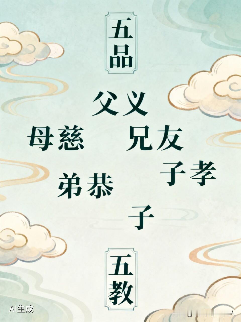 《舜典》里的五品和五教是指什么呢？
《舜典》中记载，舜因为百姓不亲，五品不逊，命