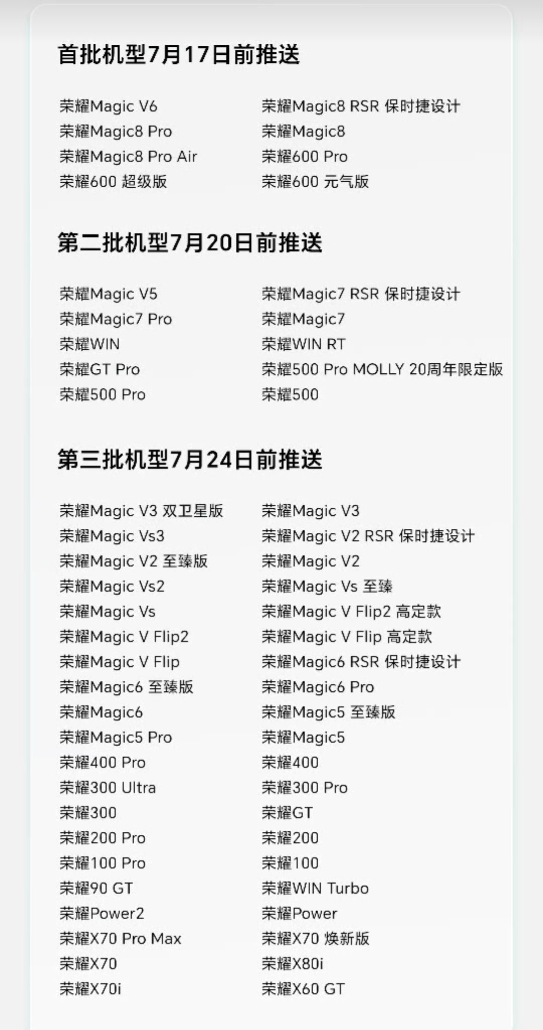 这波我必须给荣耀点个赞，MagicOS 本月升级预告来了，荣耀对于Al上面的优化