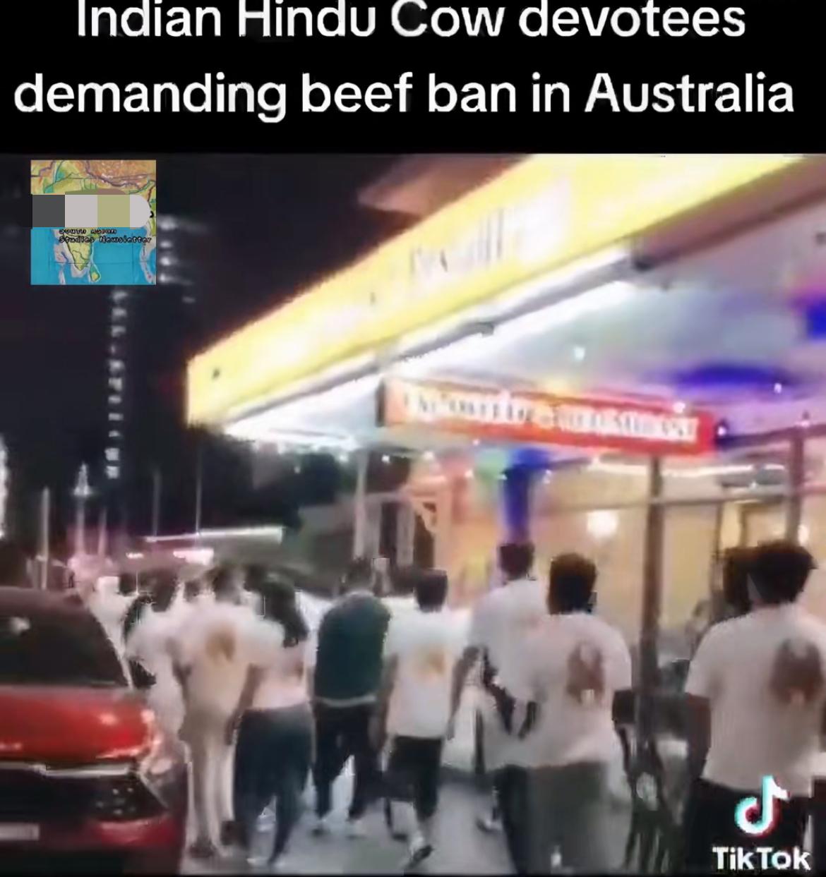 印度移民游行要求澳大利亚立法禁止屠宰吃牛肉，数百印度人大声抗议吃牛肉，要求澳洲立