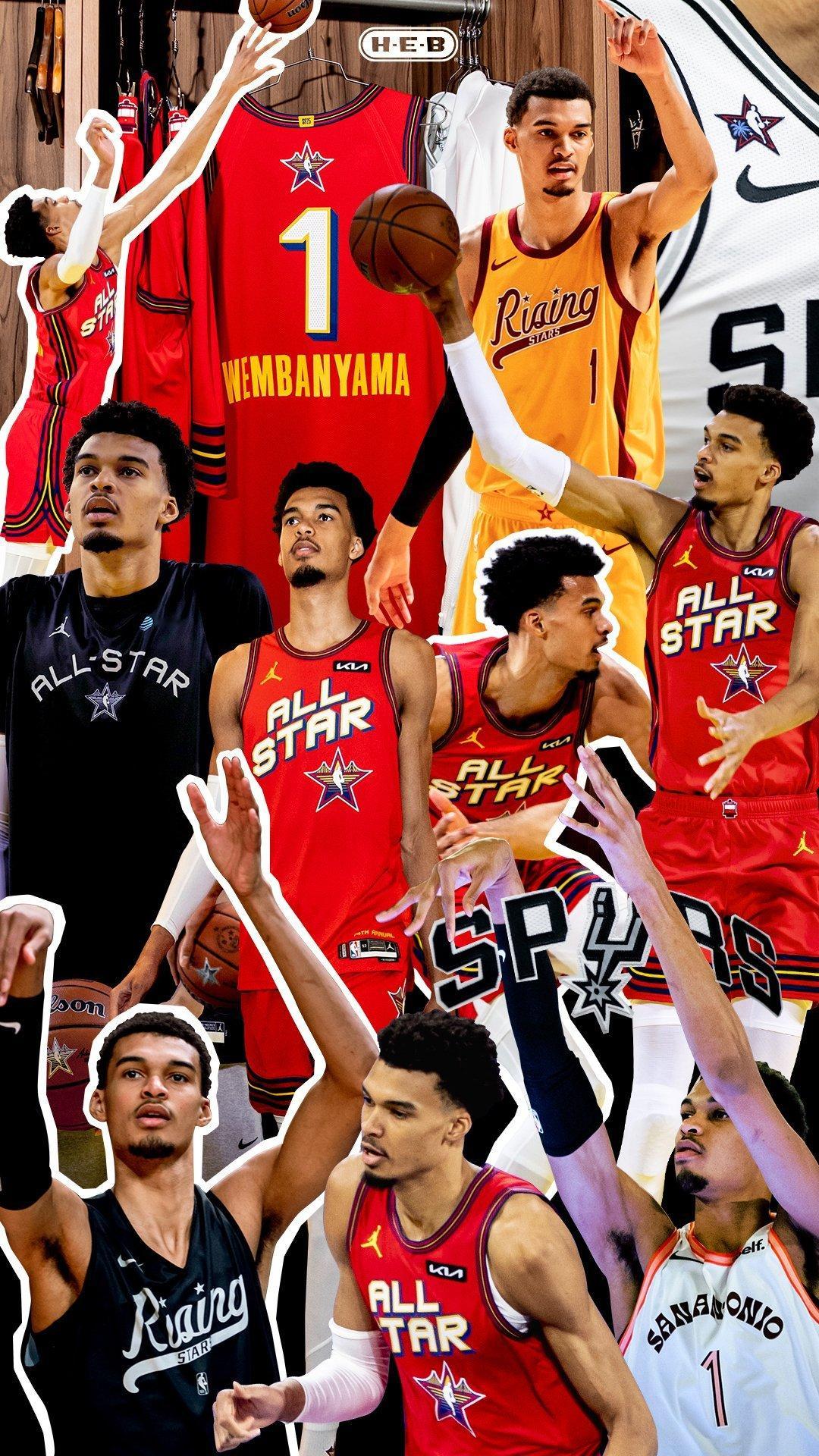 马刺官方分享了两张文班亚马全明星壁纸📱超话创作官 ｜篮球年末狂欢季 ｜2026