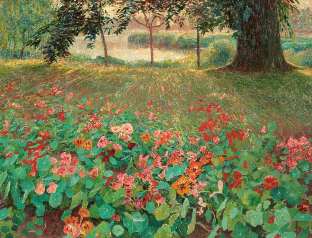 金莲花，比利时画家Emile Claus 