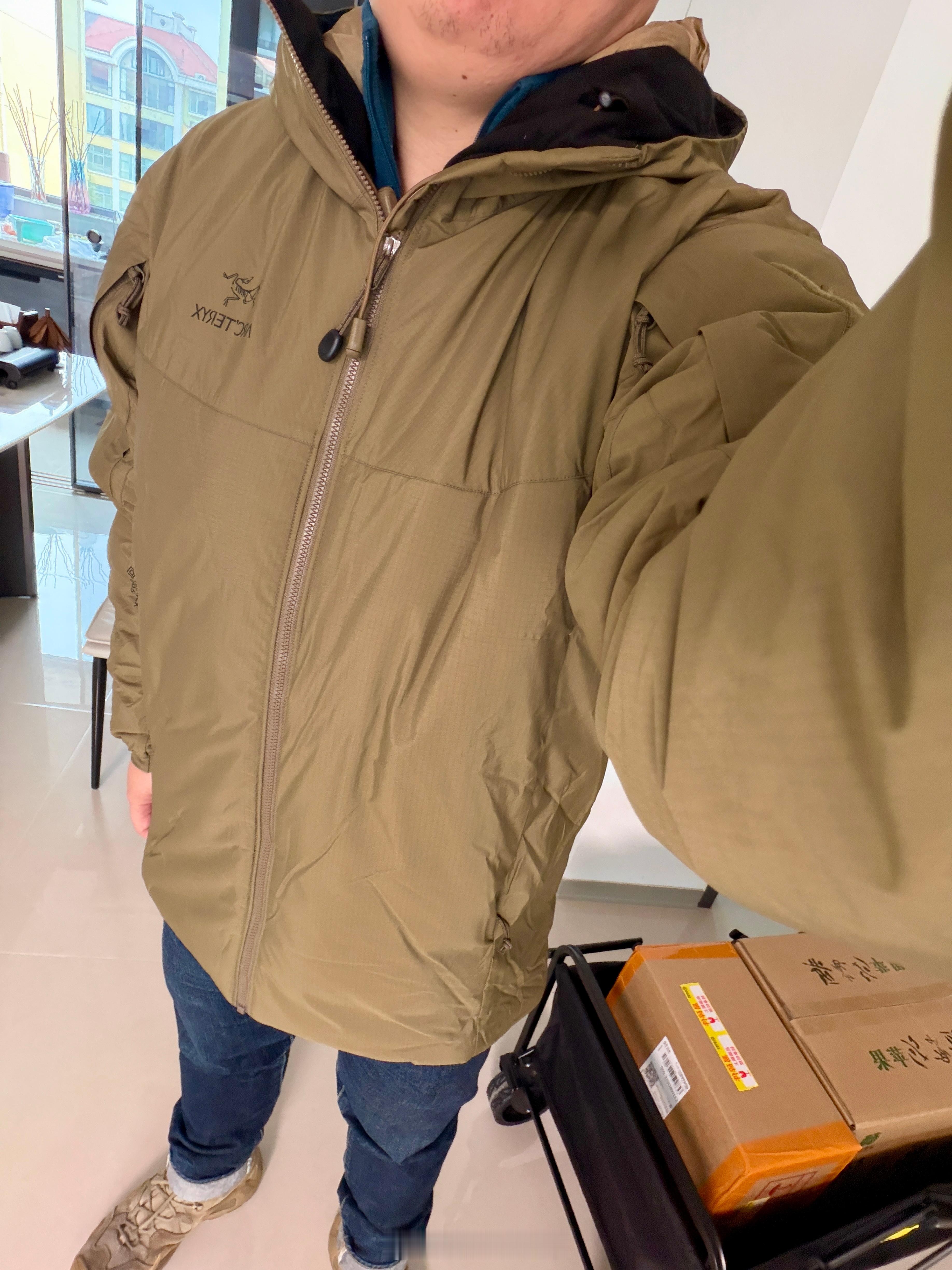 济南 大降温，终于能穿上我的大厚军鸟棉服啦