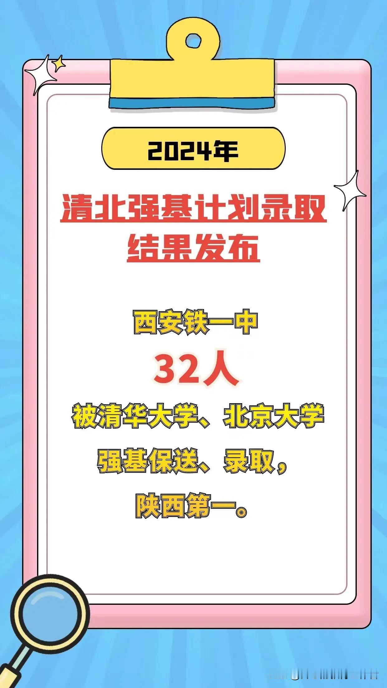  【陕西清北录取王，诞生！】2024年清北强基计划录取结果，正式发布 
  西安