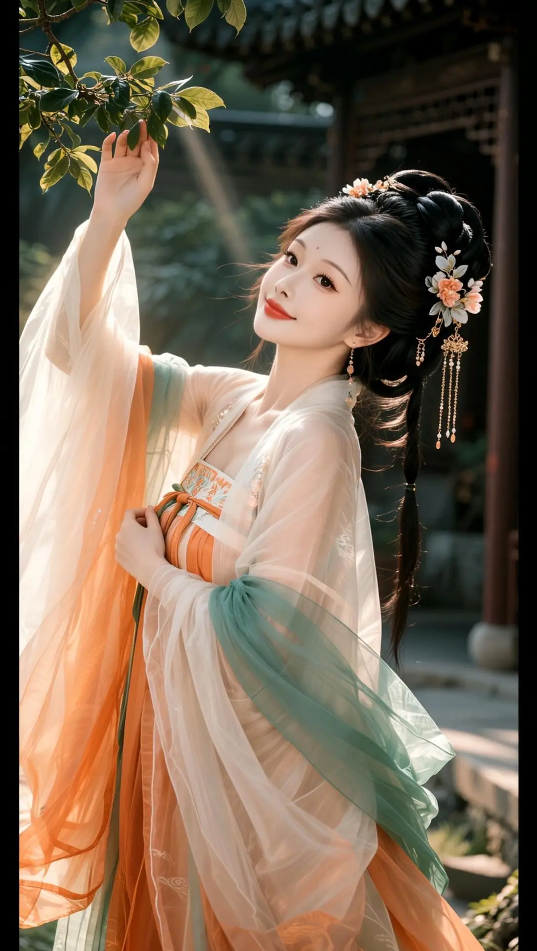 AI暖光古风写真 清雅汉装 汉服美学 古风的完成度还得看脸 ai写真