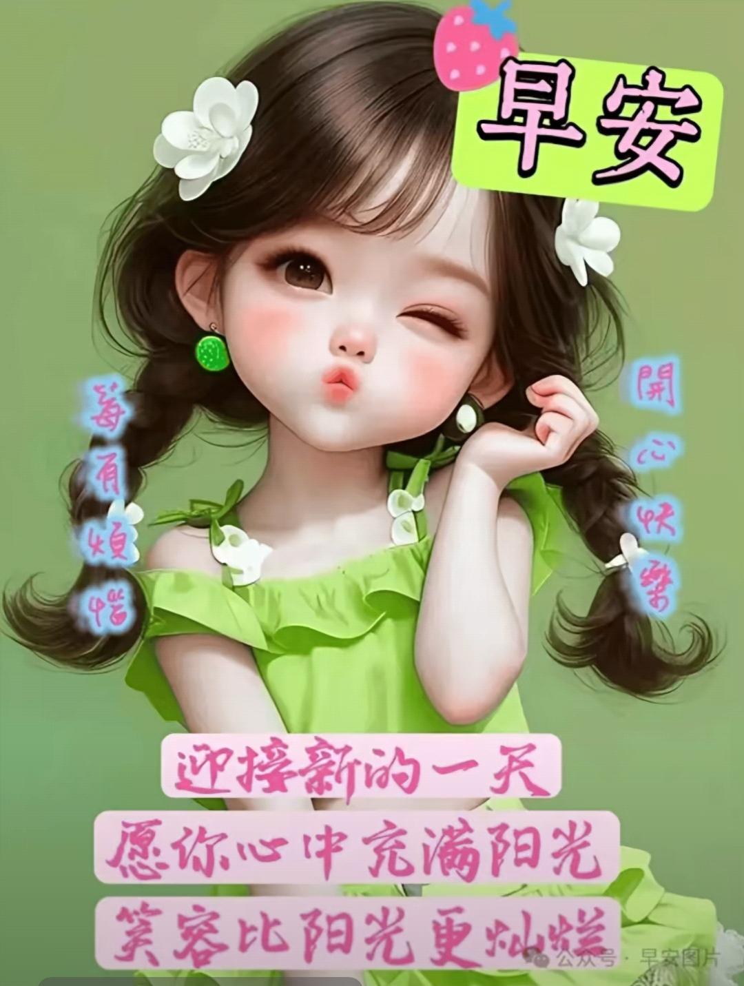 友誼山水相連，
真情歲月相伴，
清晨一句問候，
送去美好祝願，
祝您一生幸福，