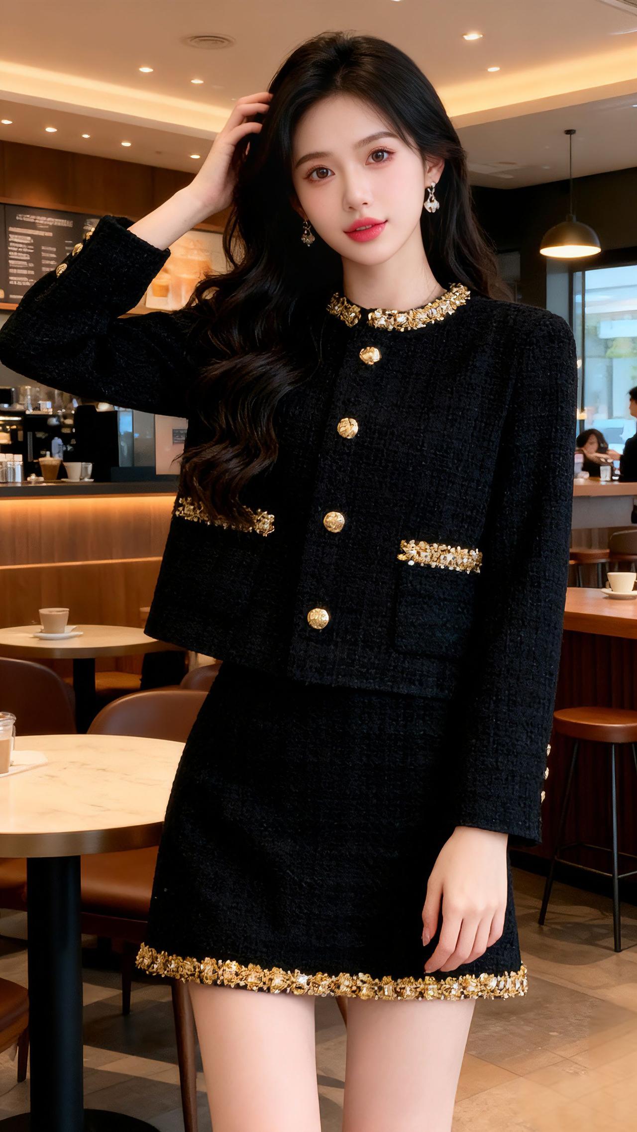 女神范名媛裙 新品穿搭 美女穿搭时尚 女生感