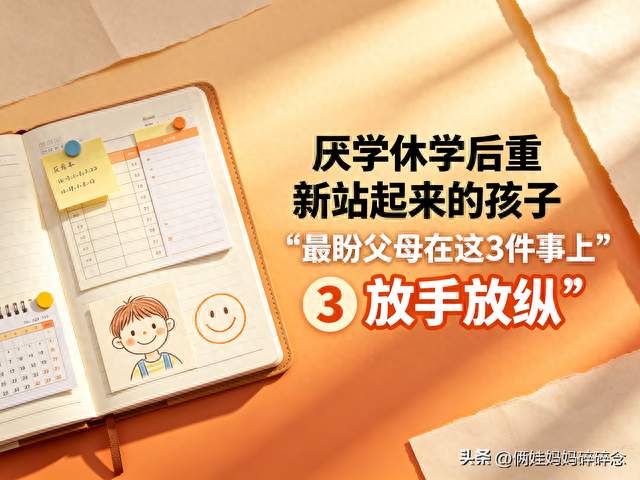 厌学休学后重新站起来的孩子，最盼父母在这3件事上“放手放纵”