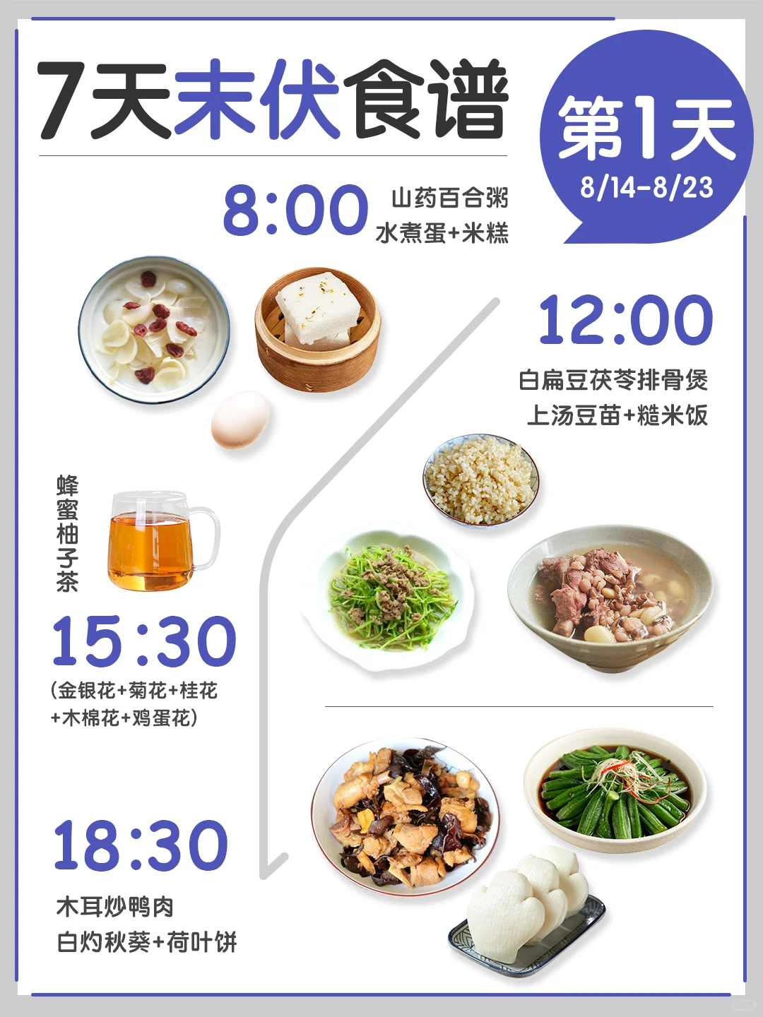 中伏｜给身体“补补阴”🚰7️⃣日【滋阴清燥】食谱