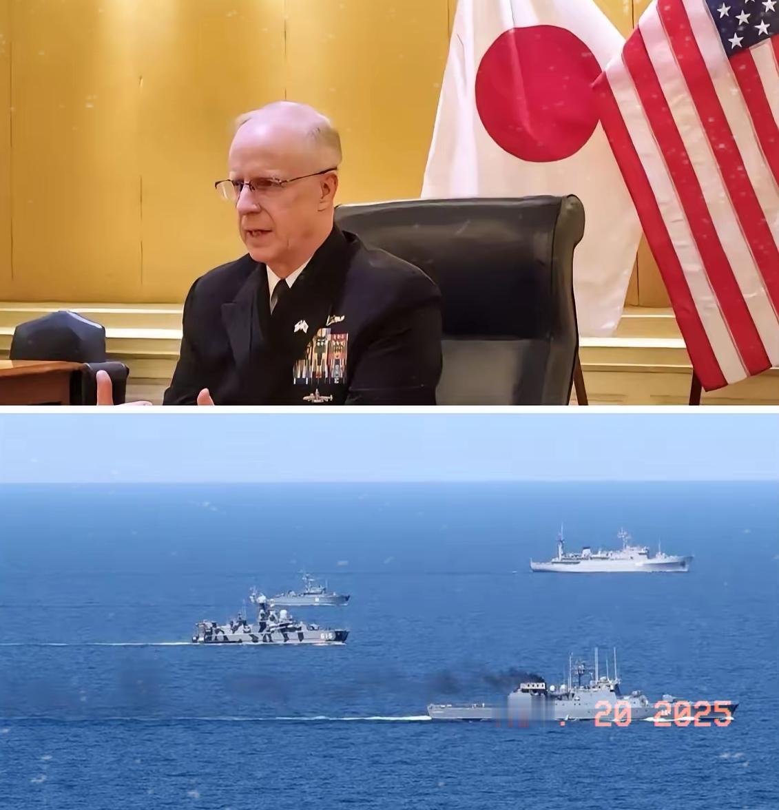 美国海军作战部长在日本突然宣布了，称美海军对中国海军有“明显优势”，同时表示正高