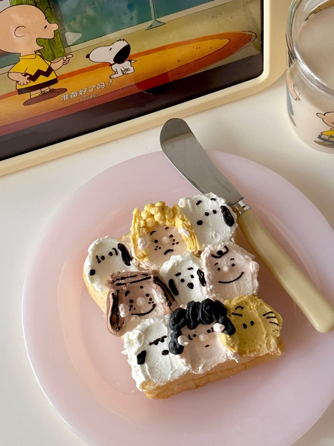 吃Snoopy酸奶厚切吐司🍞吧～