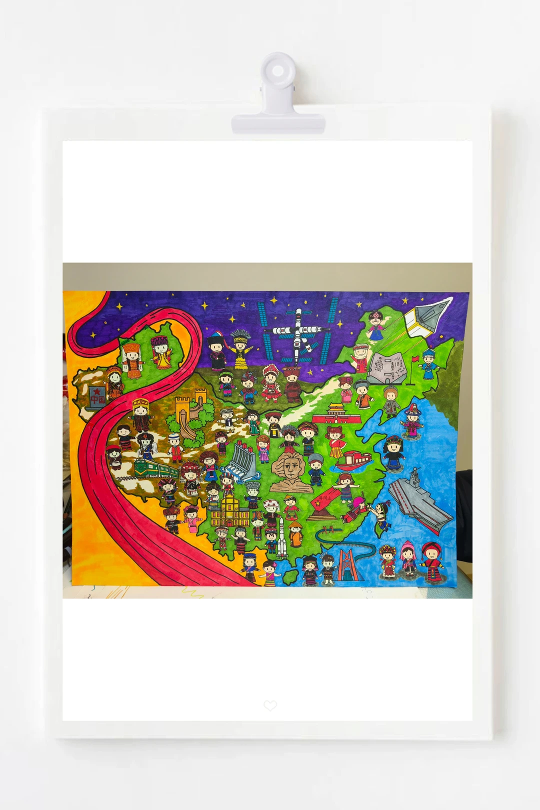 幼儿园“童心向党”绘画作业｜完成✅