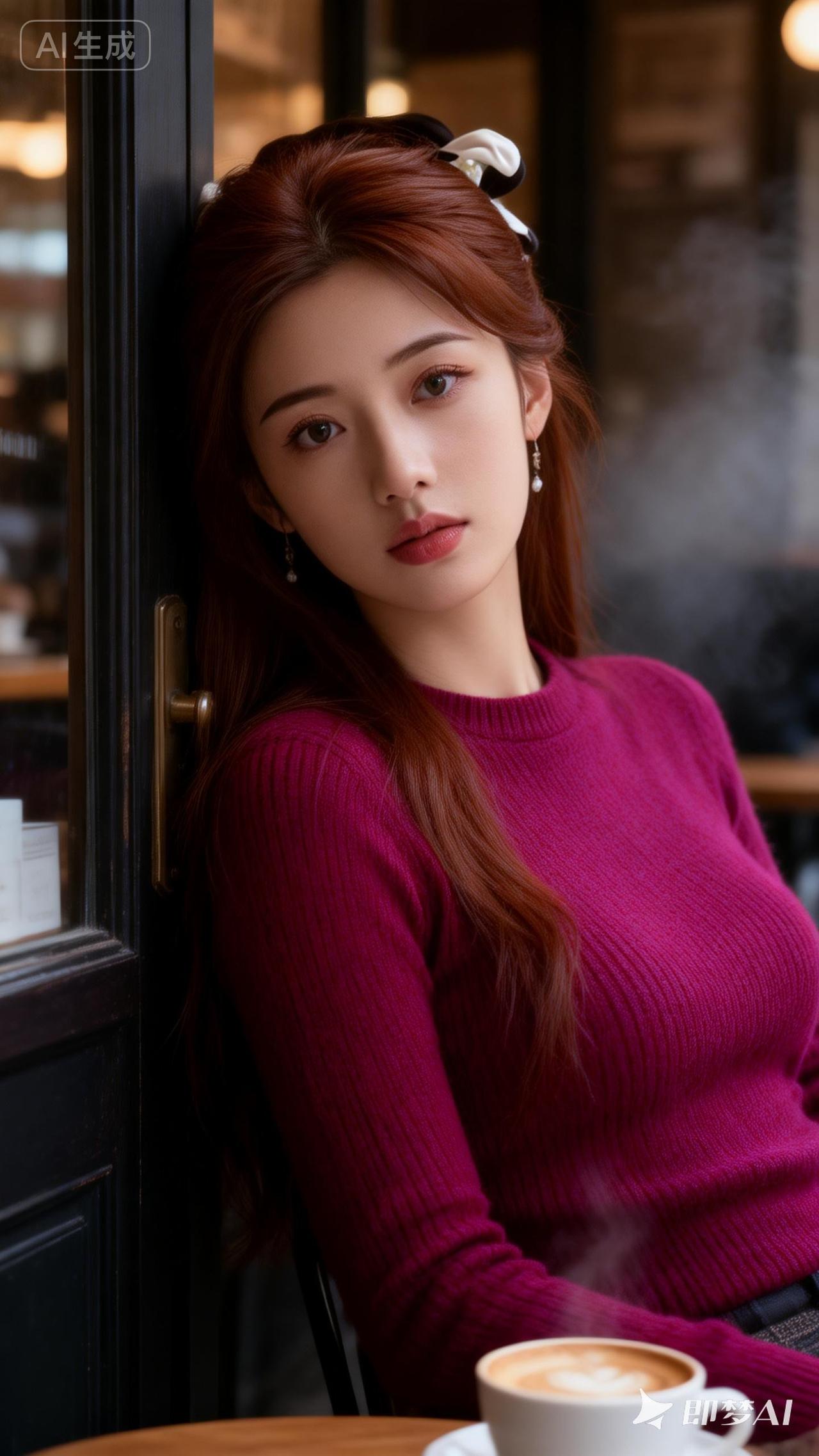 在咖啡馆里享受宁静时光，一杯咖啡，一份惬意。