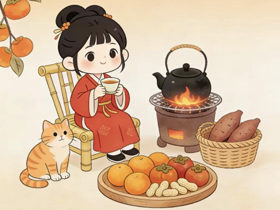 【五感法写作文】围炉煮茶
视觉：橘红的炭火在炉中跃动，陶壶口升起袅袅白雾，红薯烤