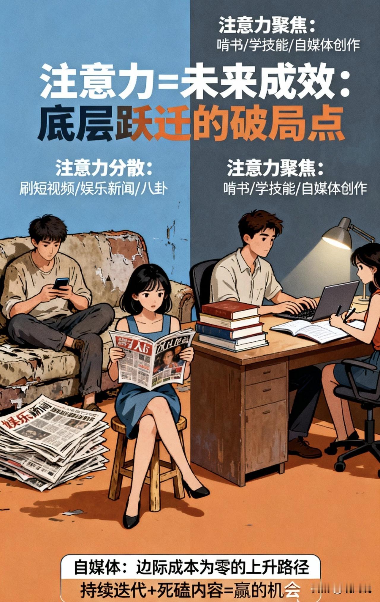 我越来越觉得，底层人没资源，没背景，要想跨越阶层也不是不可能，只不过非常难。
