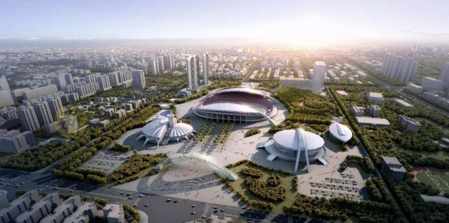 珠海市体育中心平面示意图