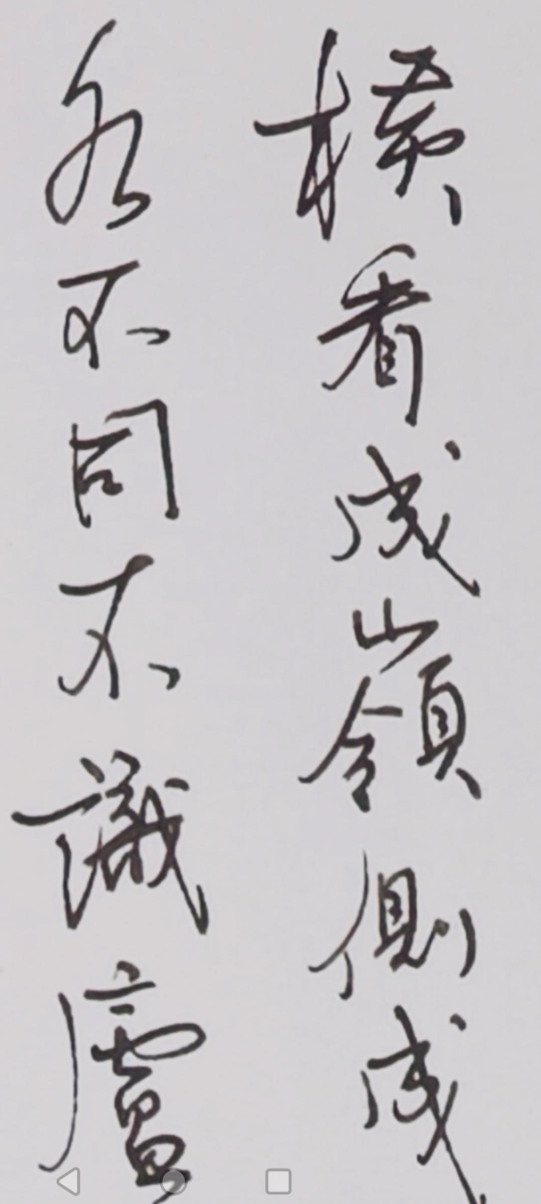 不同角度看会有不同效果，
个人感觉，
我自己的字是放大了好，
您看呢。