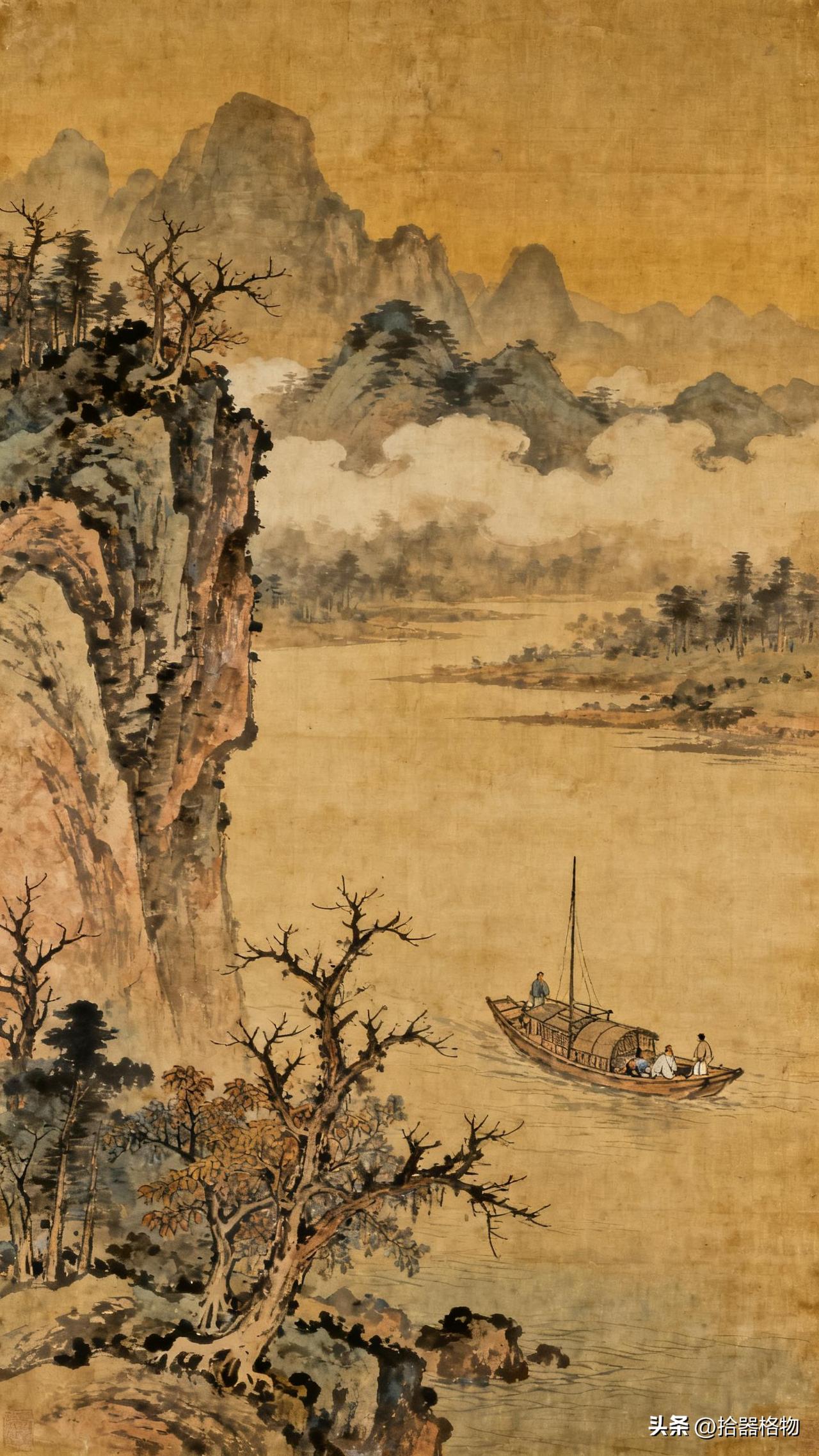 轻舟已过万重山 | 古风水墨行旅
客从远方来，不追去日。身寄一叶舟，心随千江水。