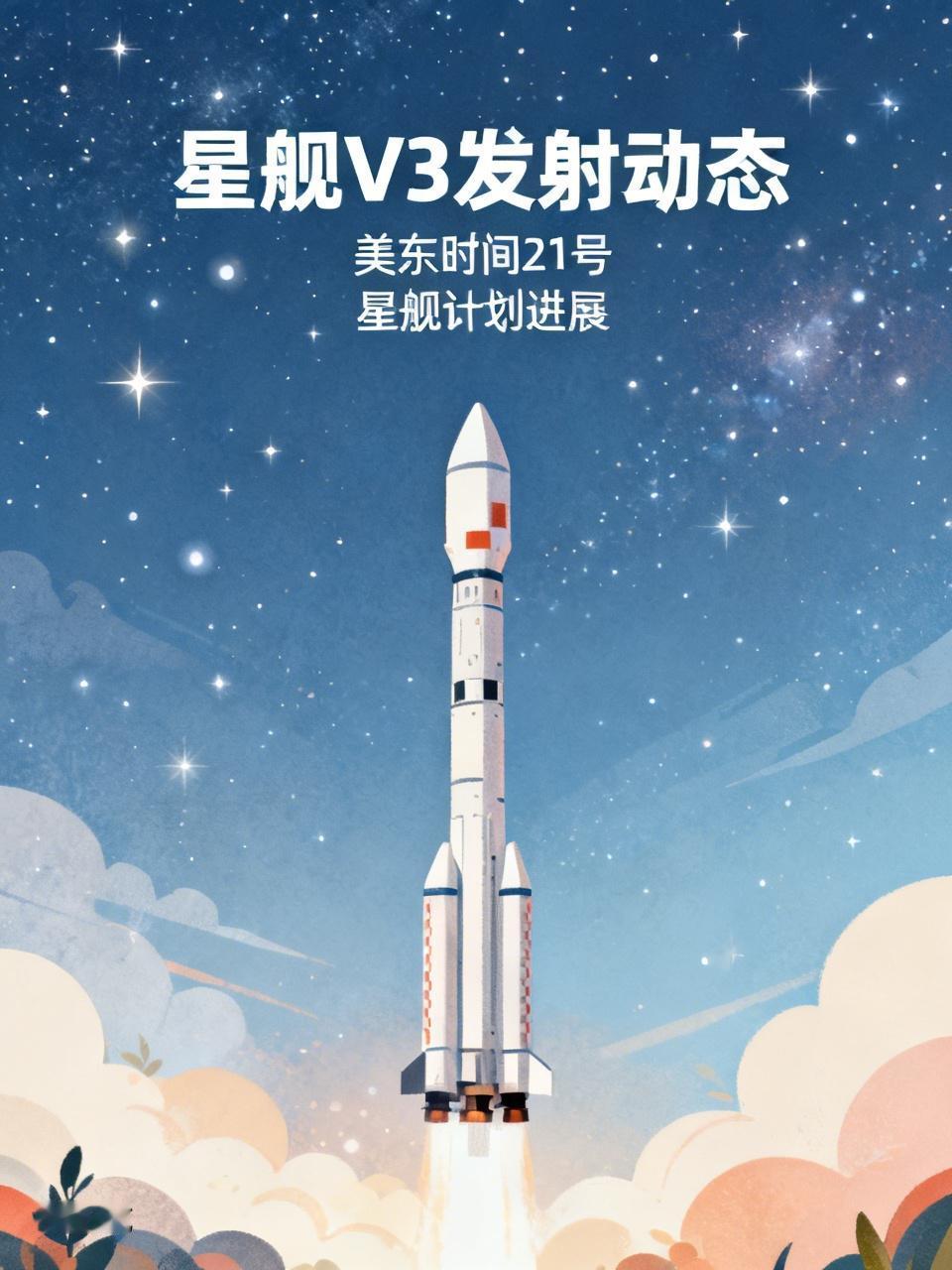 马斯克的星舰V3再一次推迟发射了，第三次发射的时间是美东时间21号。
这个肯定是