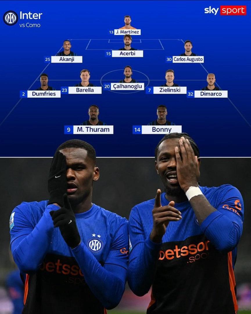 SKY最新的首发预测如下国际米兰3比0卡利亚里曼城2比1阿森纳热点现场 博尼和河