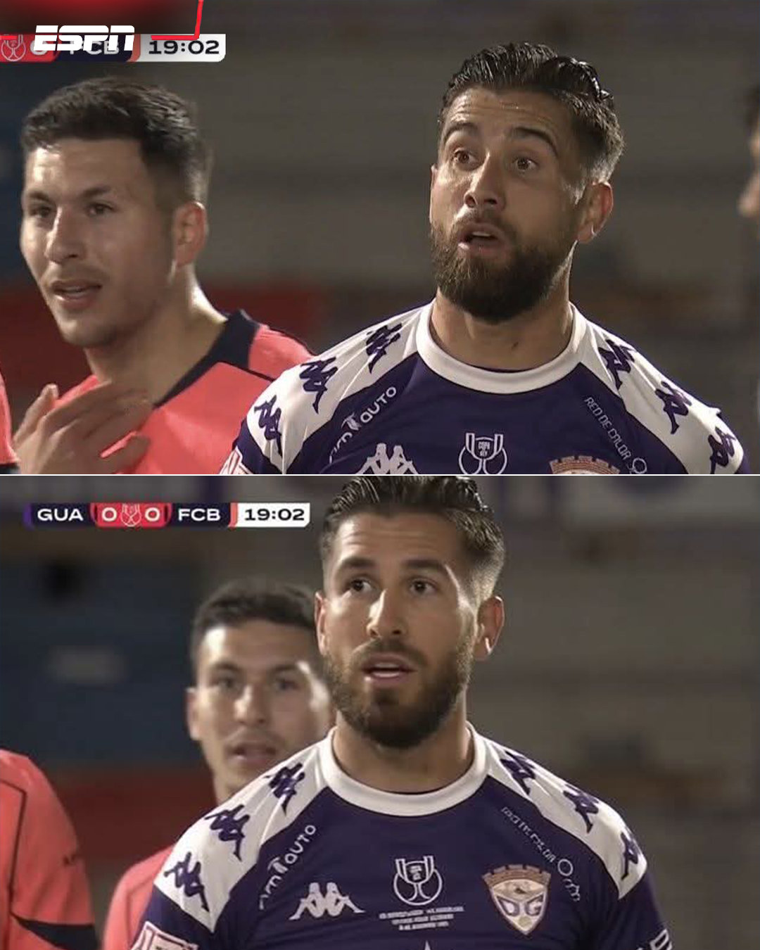 巴萨的国王杯对手的一名球员酷似拉莫斯