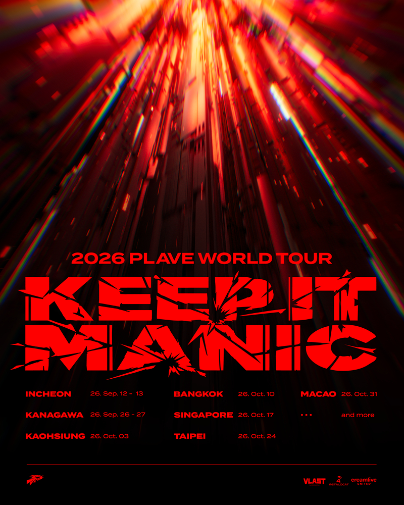 PLAVE 2026《KEEP IT MANIC》世巡预告海报中国高雄：10.0