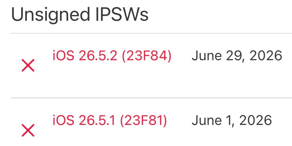 虽然今天没有等到 iOS27 beta5 的推送，但是等到了苹果关闭 iOS26