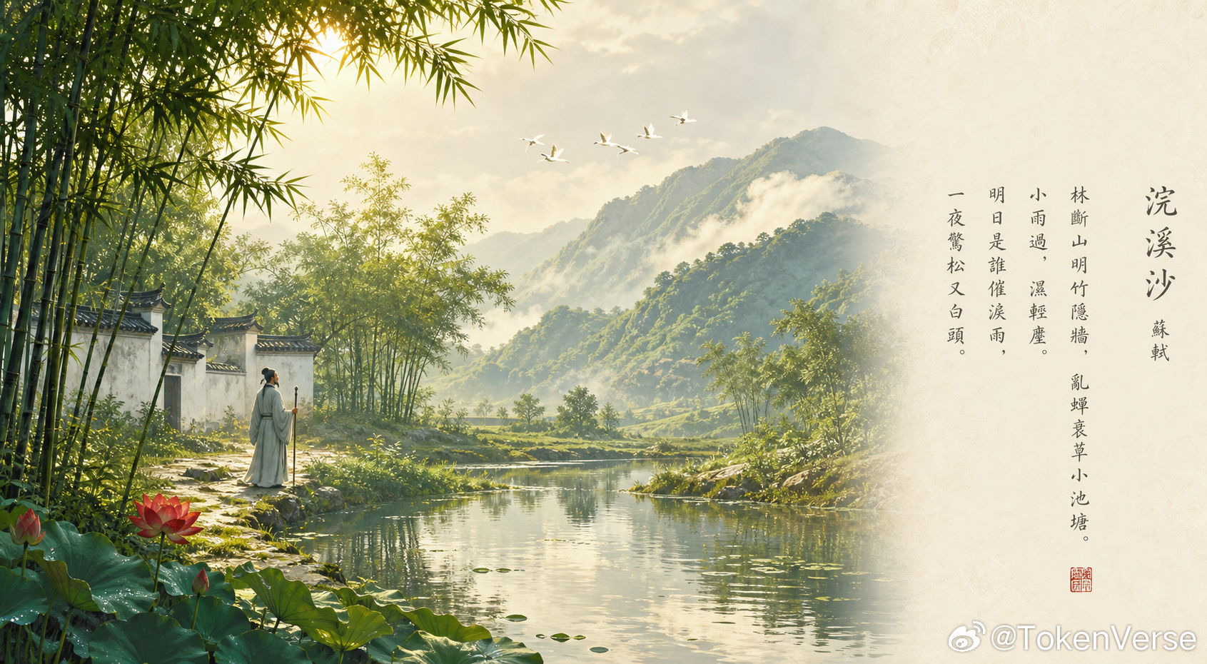 王维《鹿柴》空山不见人，  但闻人语响。  返景入深林，  复照青苔上。这首诗很