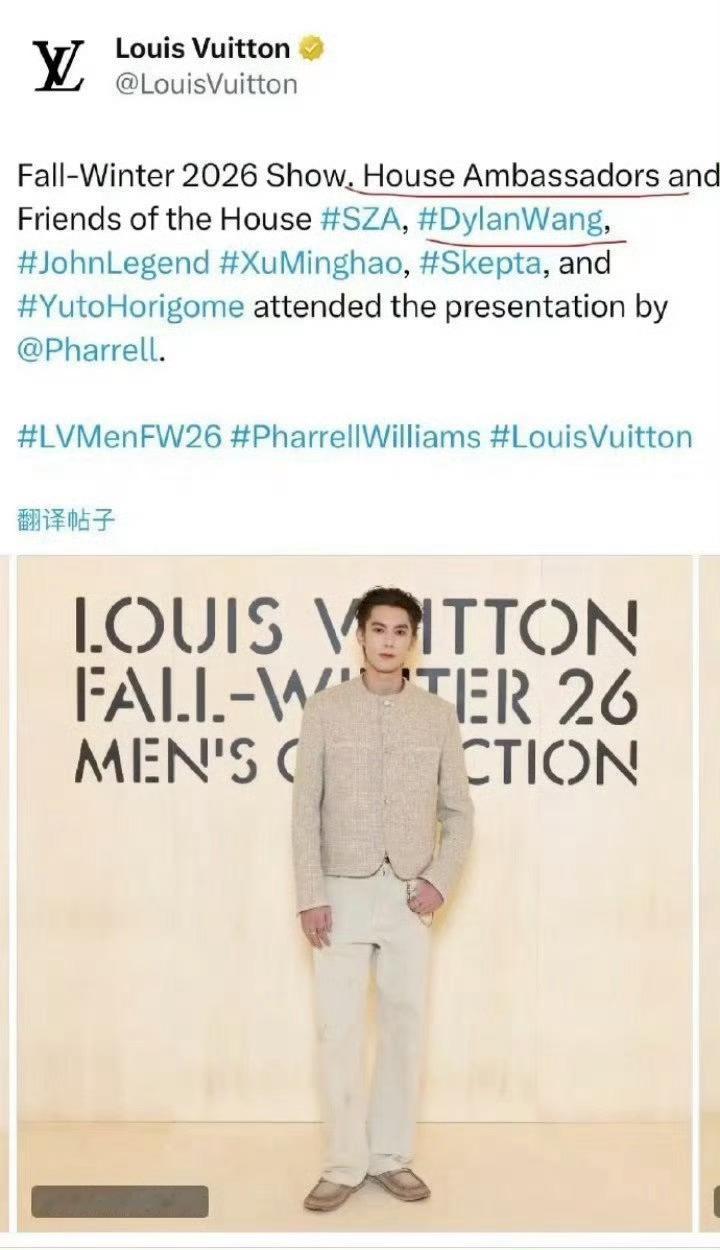 LV  ins、story、推特认领王鹤棣 