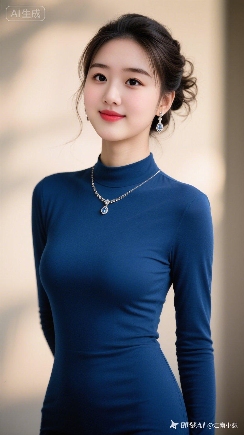 这姑娘穿得真漂亮，气质十足！