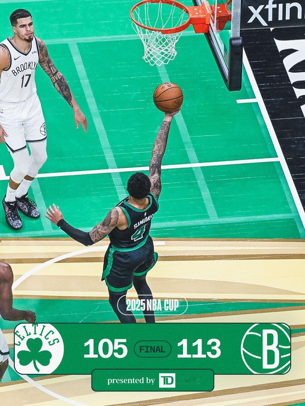 FINAL : Boston Celtics 【 105-113 】 Brook