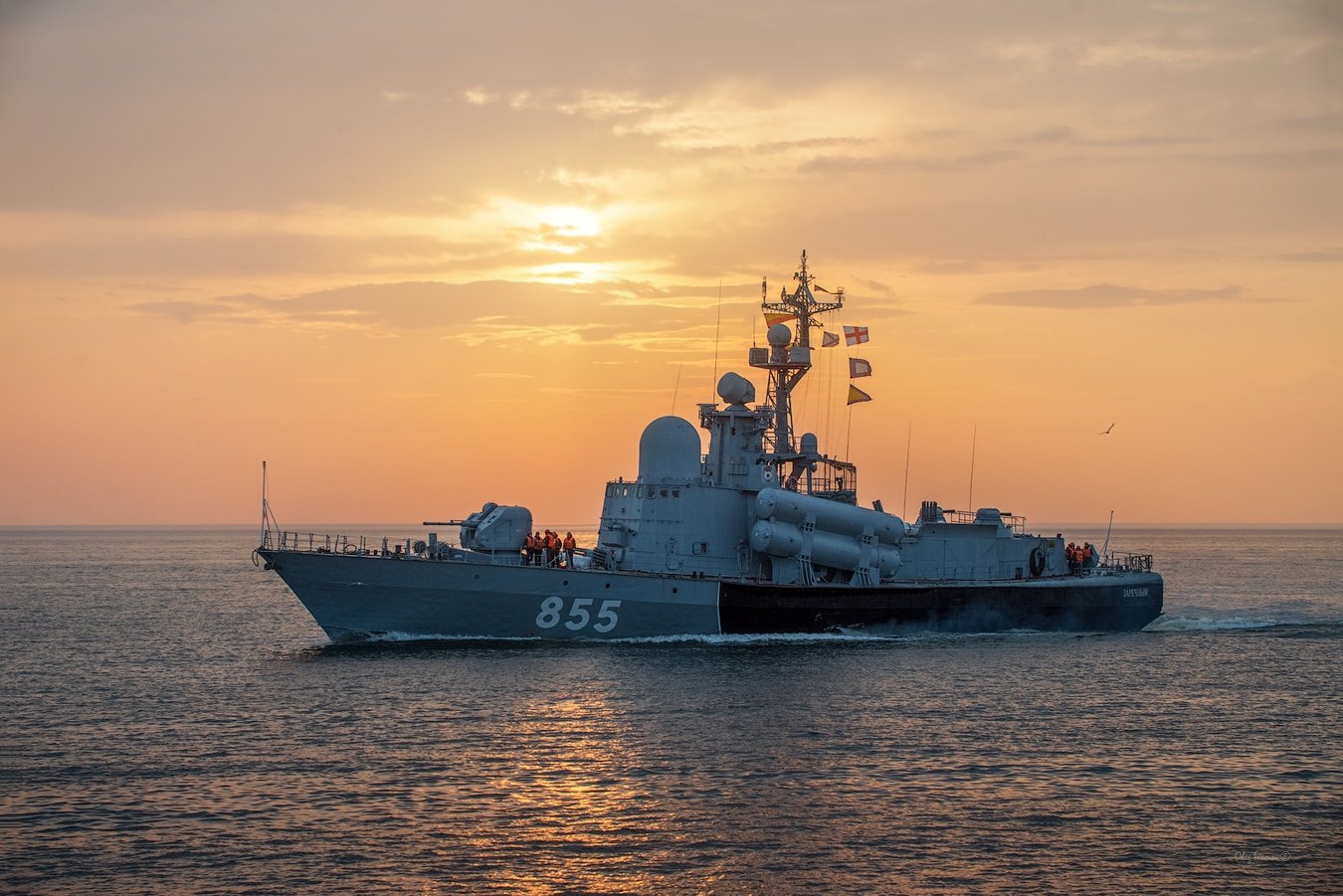 俄罗斯海军12411型导弹艇“扎列奇内”号地点：加里宁格勒州的波罗的斯克摄影：O