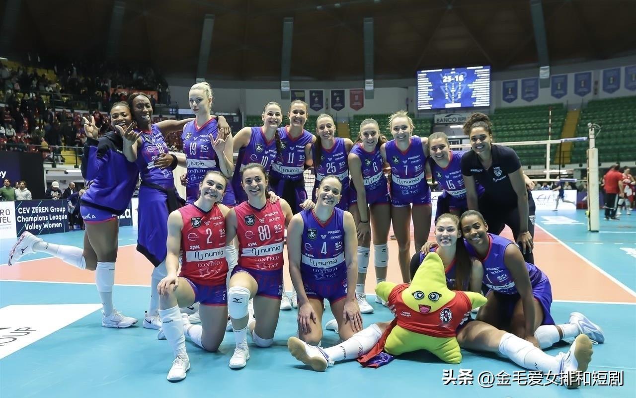 2025-2026赛季女排欧冠第四轮正赛小组赛第一轮C组，意大利🇮🇹蒙扎(米