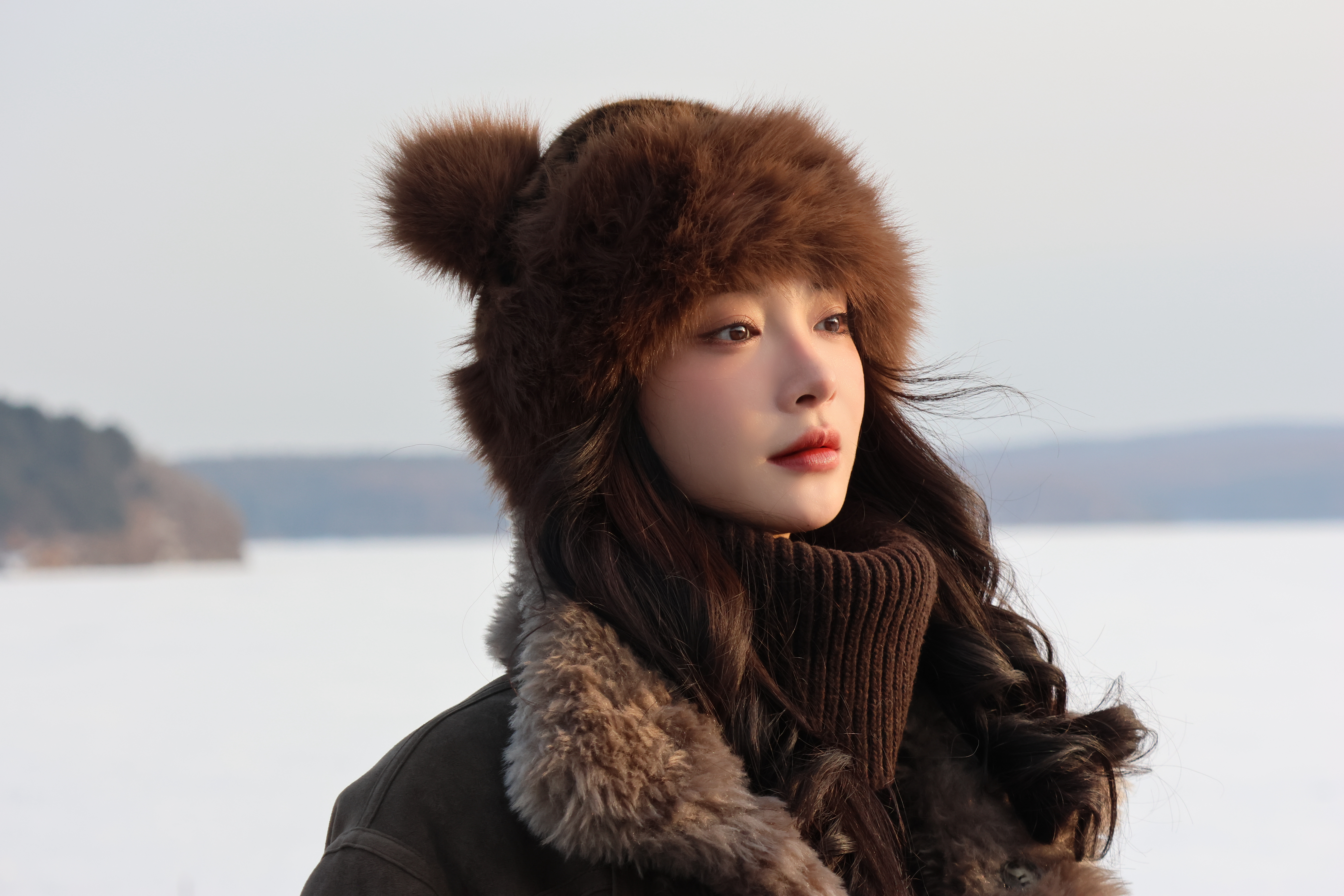 周洁琼雪地写真 雪国情书❄️ 周洁琼美成这样什莫意思！