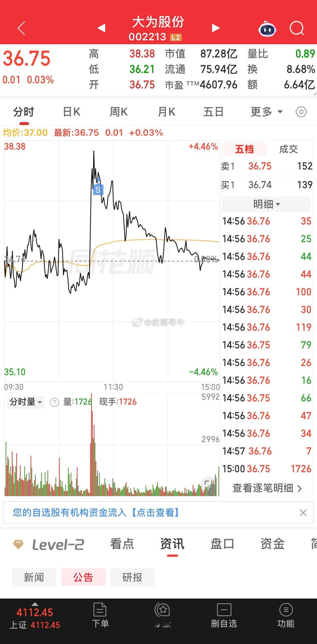 7.1收盘，总结一下今天操作：持：华丰科技S:     江波龙T：  大为股份B