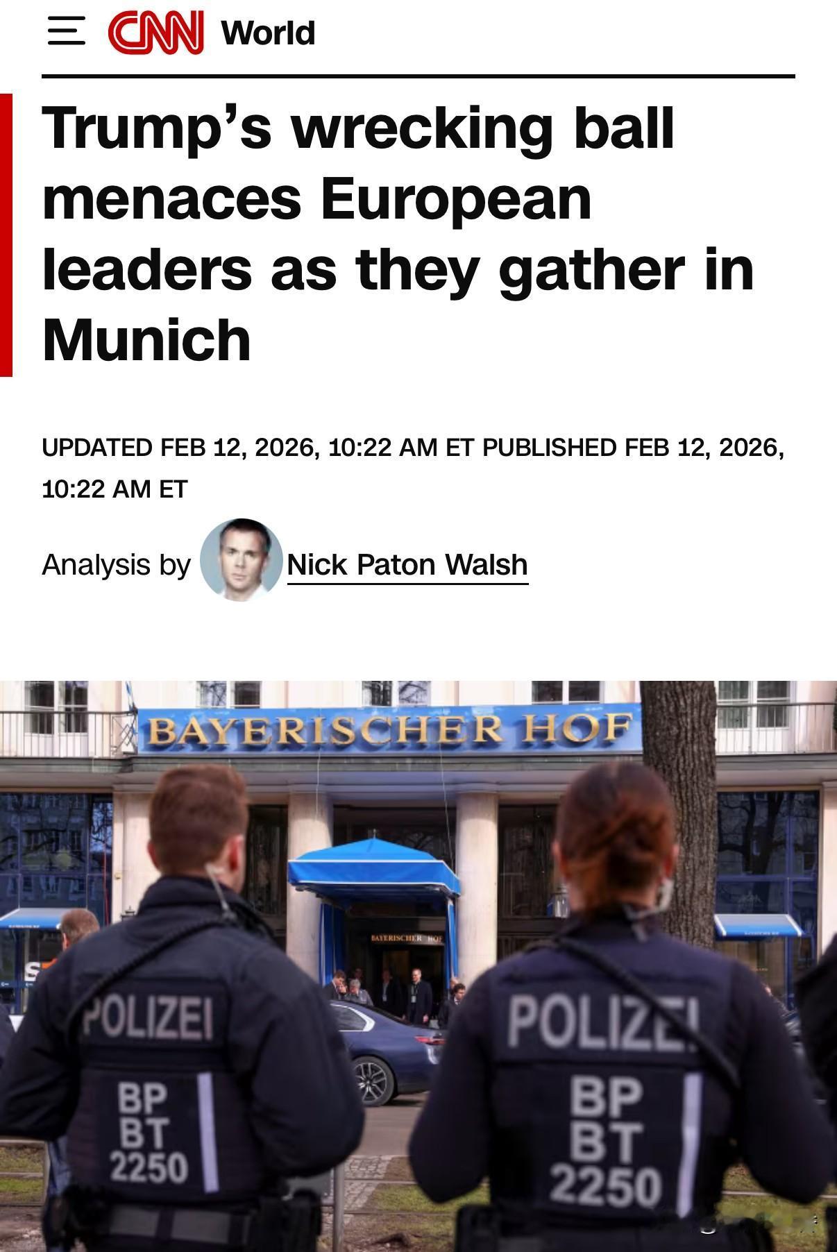 川普一年来的一系列骚操作，使得欧洲开始构建自己的安全体系。欧洲称川普的个“破坏球