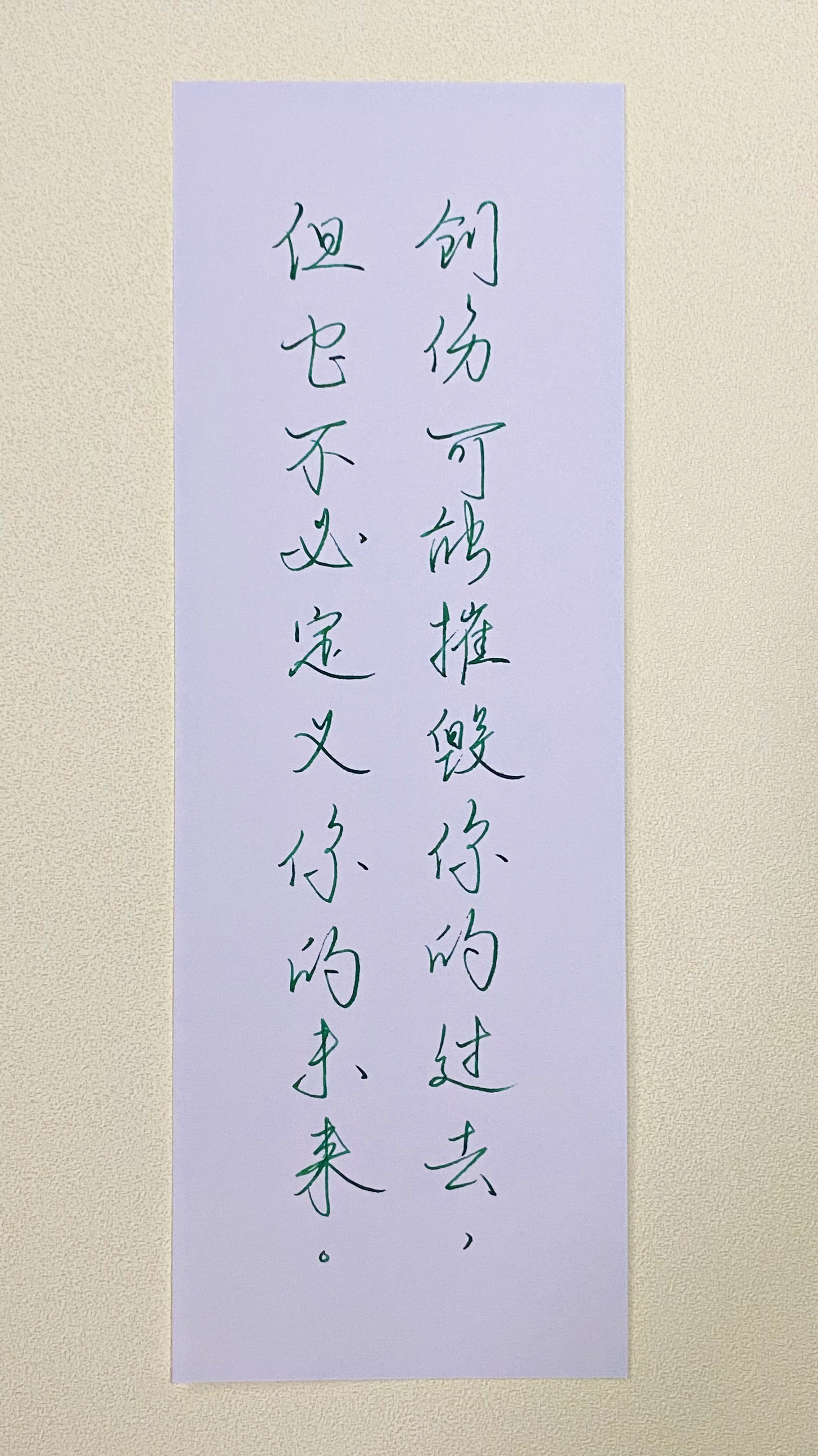 今日作业（2026.6.24）创伤可能摧毁你的过去，但它不必定义你的未来。   