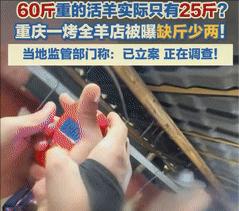 “大冤种！”10月15日重庆，男子去烤全羊点吃饭，他要了5只50到60斤的活羊，