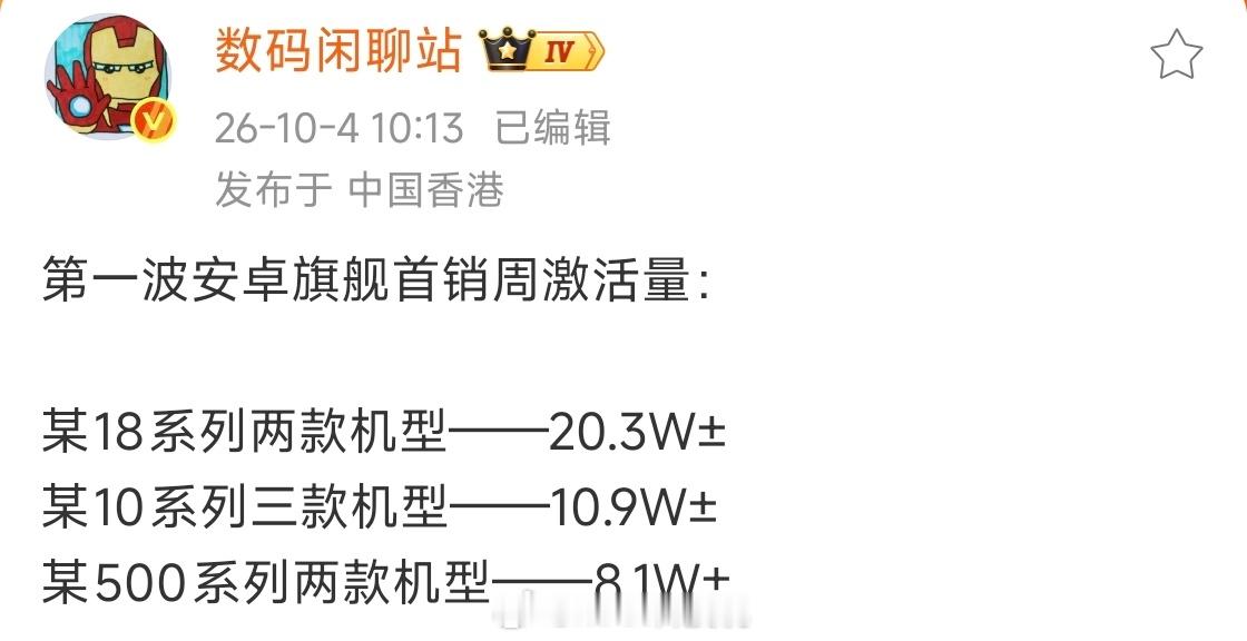 米OV旗舰系列首周销量，你们觉得如何？小米18 Pro系列：20.3万OPPO 