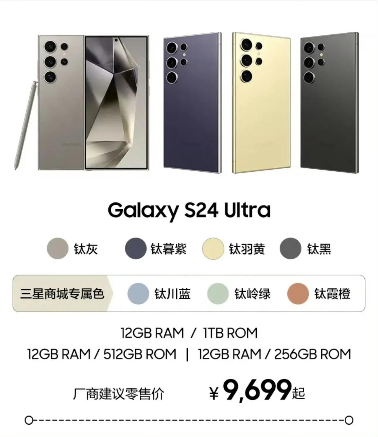 9699元起，三星S24 Ultra居然比iPhone15 Promax便宜，但