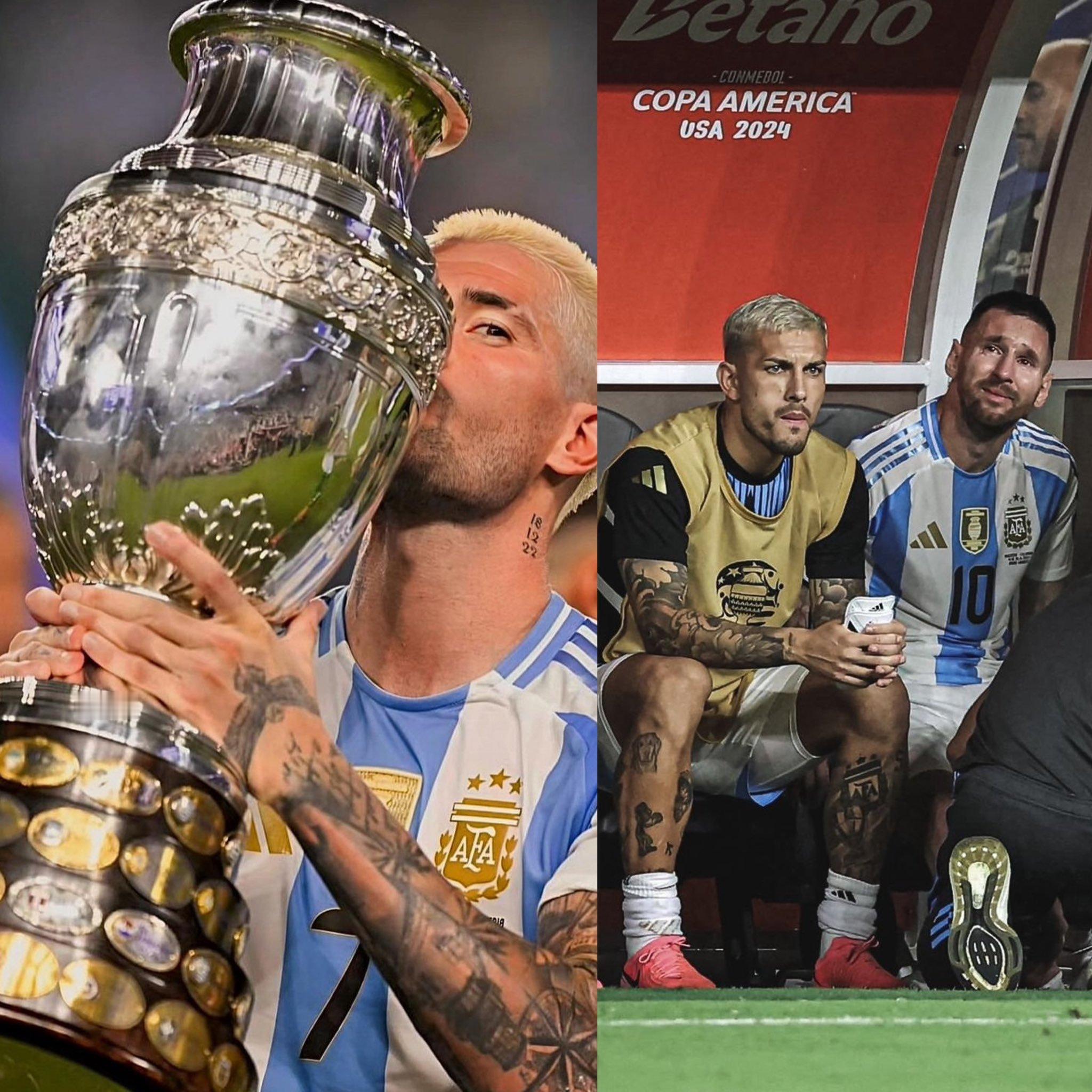 【我们要为他赢得这场比赛🥹🥹🥹】德保罗：“当里奥离场时，大屏幕上的观众都聚