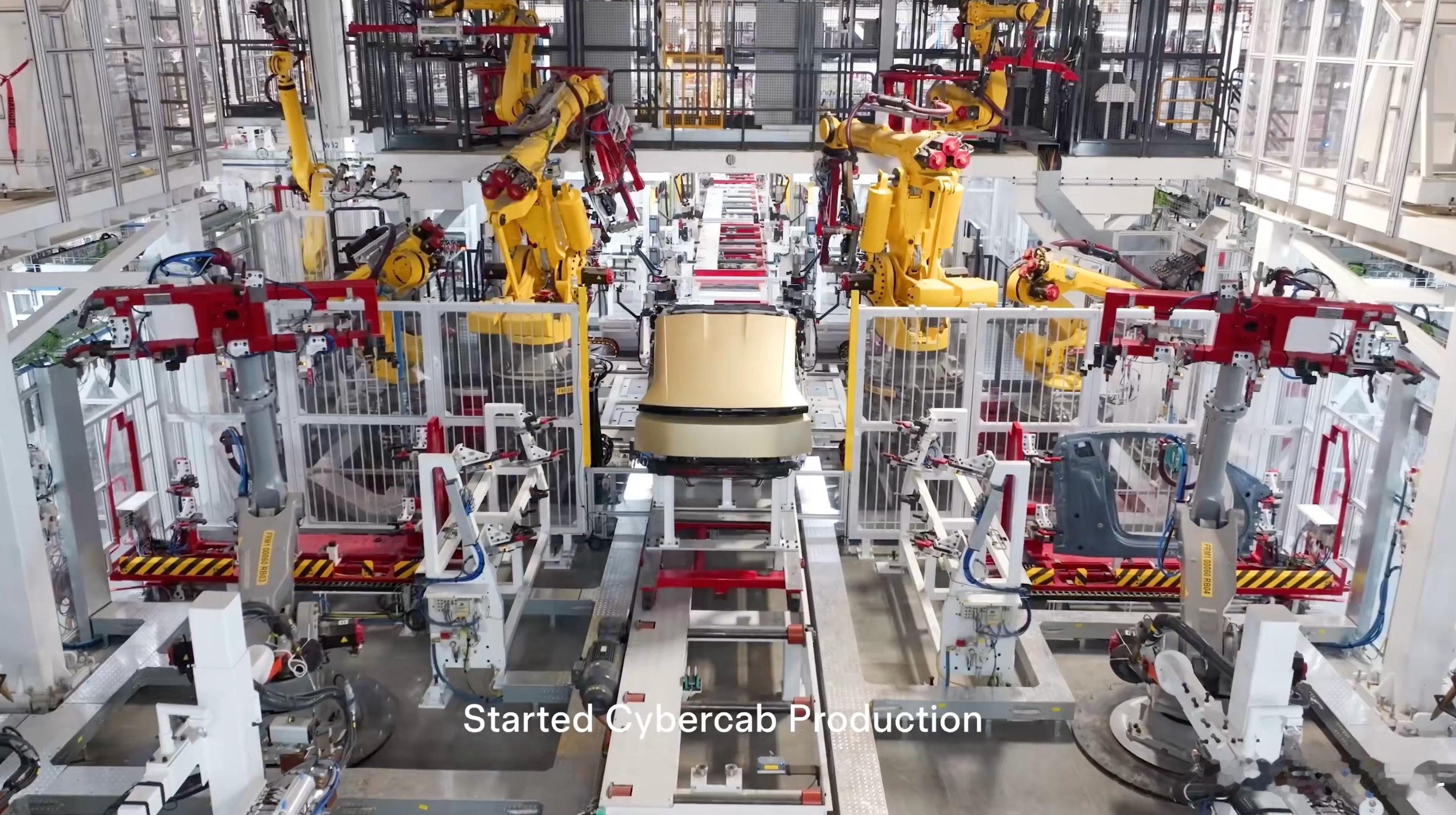 特斯拉在2025年回顾视频中，部分镜头的内容表示CyberCab已经进入正式量产