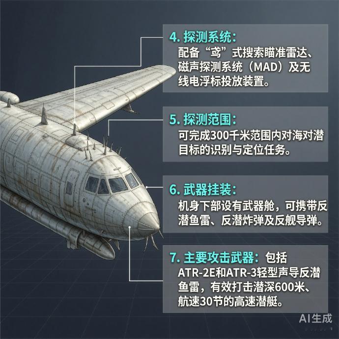 军事ai新视野 俄罗斯图-142“熊F”反潜巡逻机图-142“熊F”（Bear 