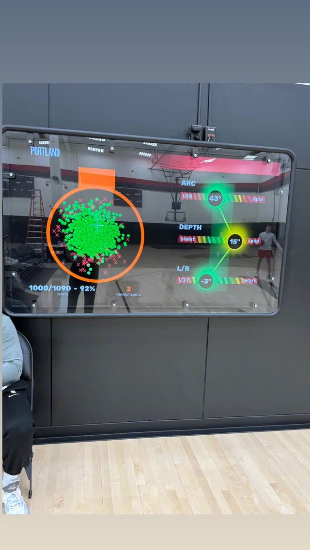 利拉德昨天晒出的自己投篮训练的数据，1090次三分命中了1000记，命中率高达9