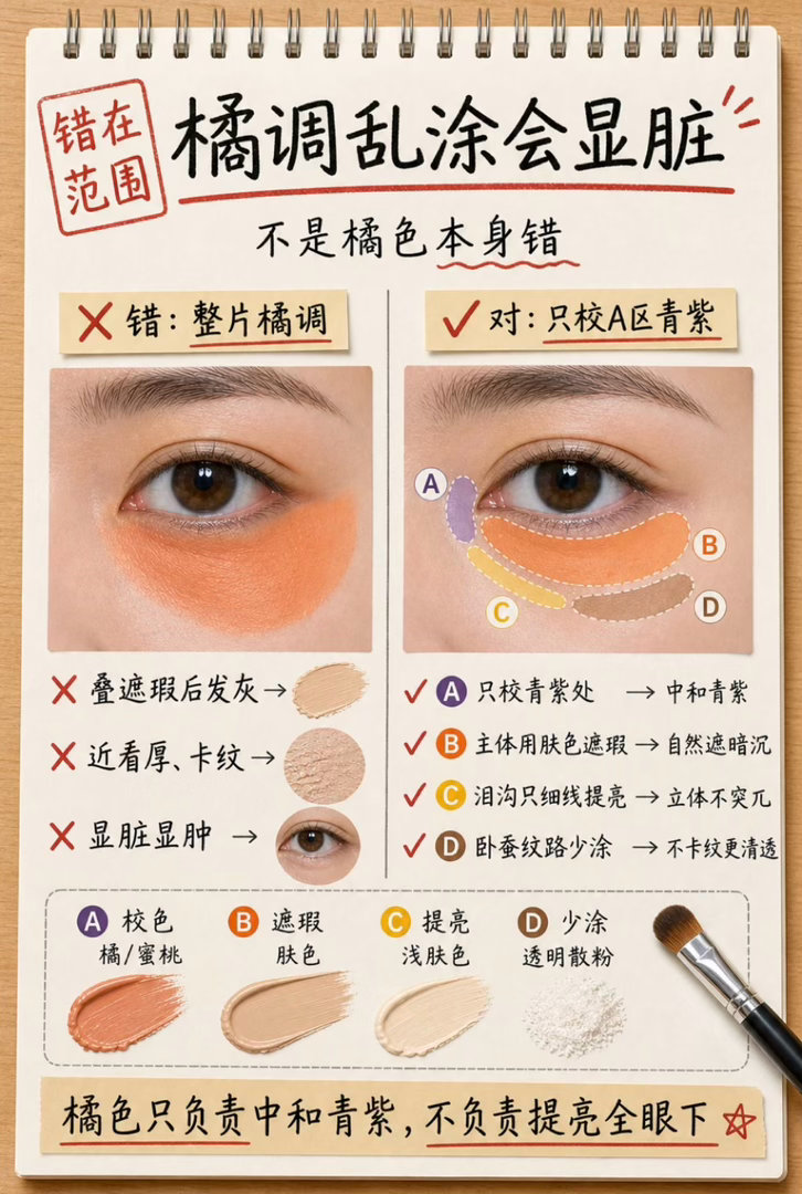 不懂遮黑眼圈的人有福了 
