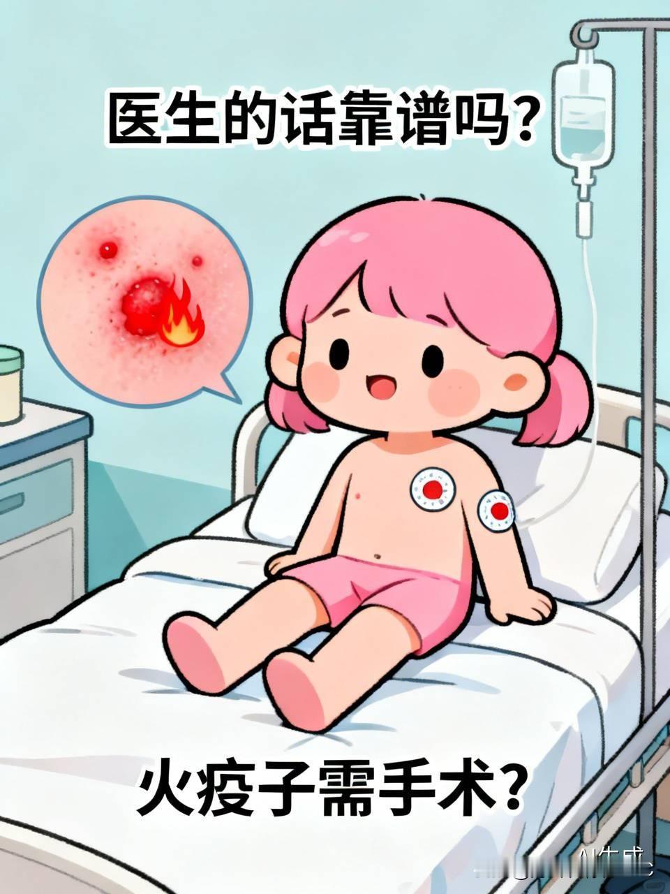 医生的话靠谱吗？医生大人你确信，一个小小的疖子，有手术的必要吗？孩子身上长了一个