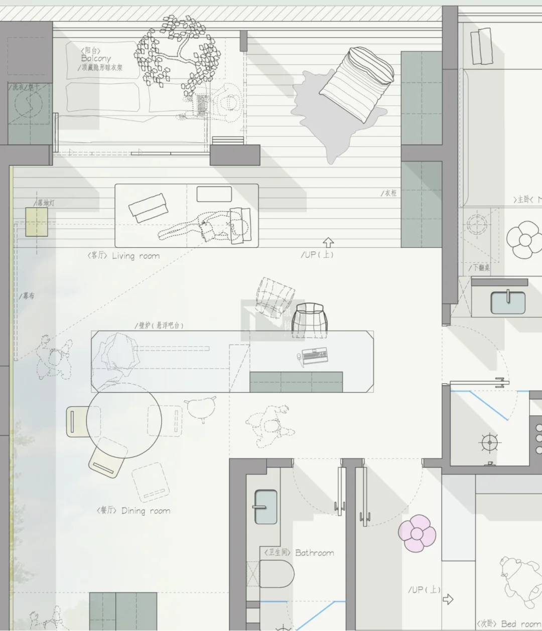 经典户型改两居室，重组空间，七版方案